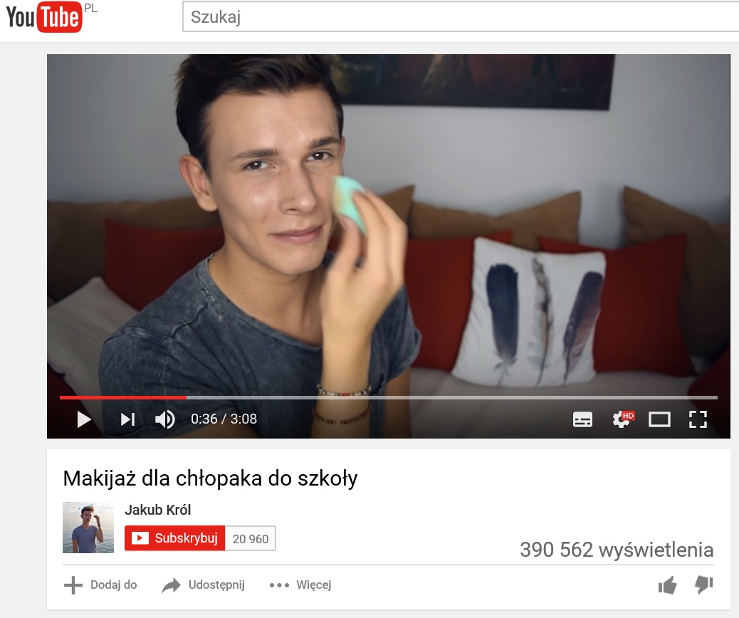 „Makijaż dla chłopaka do szkoły”. Polski internauta uczący facetów technik makijażu podbija sieć