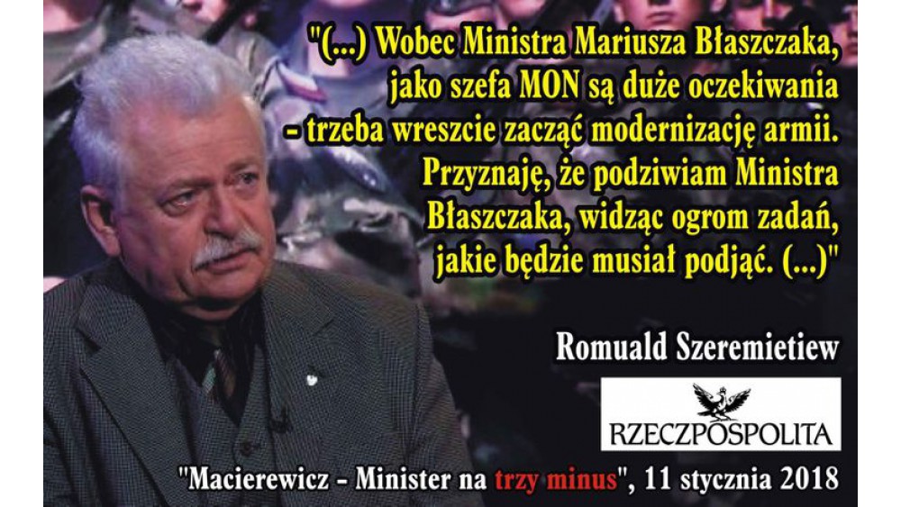 Macierewicz - minister na trzy minus