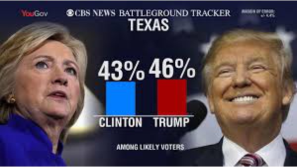 Trump 46% , Clinton 45%
