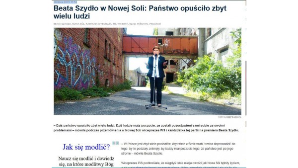 Żałosny spektakl Szydło
